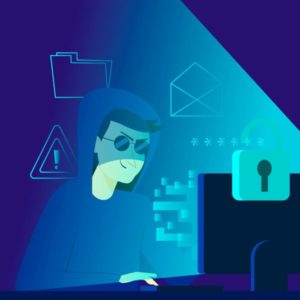 An illustration of a hacker sitting in front of a computer screen, Personal Information on Fast People Search 