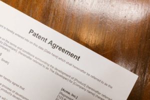 The top of a patent agreement form.