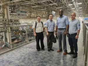 With our team in China visiting an automotive manufacturer and customer